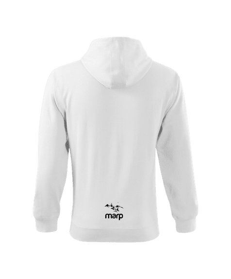 Marp Herren Hoodie mit Kapuze Minimal - weiß