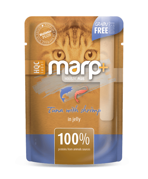 Marp Holistic Plus kapsička pro kočky - Tuňák s krevetami v želé 24x55g