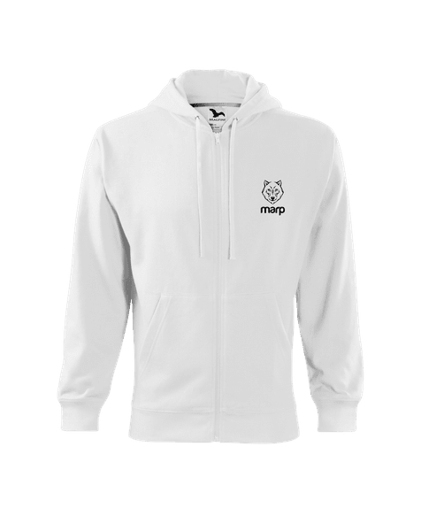 Marp Herren Hoodie mit Kapuze Minimal - weiß