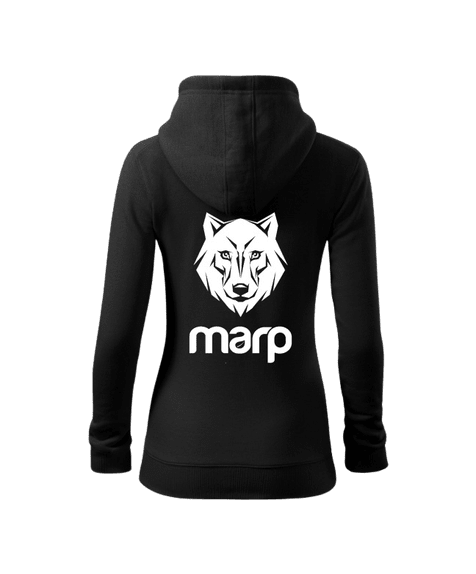 Marp Damen Hoodie mit Kapuze Signature - schwarz