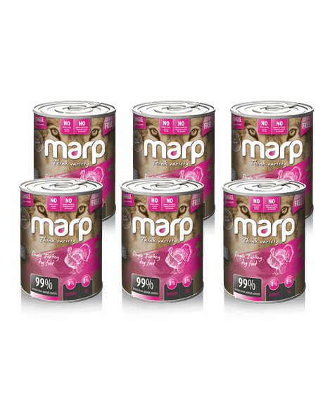 Marp Variety Single Turkey Canned Dog Food 6x400g