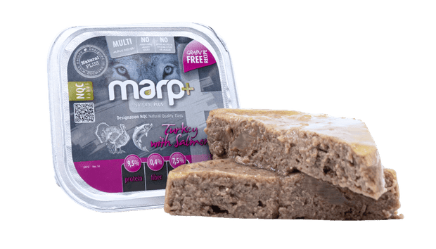 Marp Natural Plus vanička pro psy krůtí s lososem