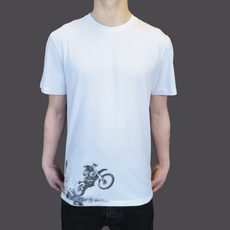 MOTOCROSS TRIČKO PÁNSKE BIELE U VÝSTRIH