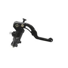 RADIAL BRAKE MASTER CYLINDER ACCOSSATO CL051 PRS 16X17-18-19 WITH BLACK ANODYZED BODY AND SILVER REVOLUTION LEVER (NUT+LEVER)