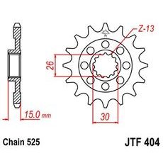 REŤAZOVÉ KOLIEČKO JT JTF 404-15 15T, 525