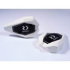 CRASH SLIDERS RDMOTO KTM13N WHITE POLYAMIDE WITH BLACK CAPS