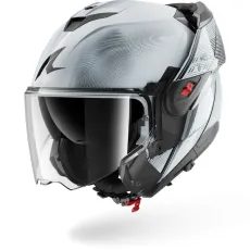 OXO SPEED-TECH PREKLÁPACIA PRILBA SHARK STRIEBORNÁ