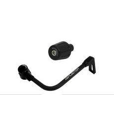 LEVER GUARD ACCOSSATO WITH BLACK HOSE AND JOINT RIGHT, ALUMINIUM