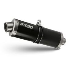Koncovka výfuku STORM OVAL H.013.LX1B Oceľovo čierna