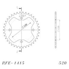 REŤAZOVÁ ROZETA SUPERSPROX RFE-1415:38-BLK ČIERNA 38T, 520