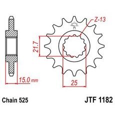 REŤAZOVÉ KOLIEČKO JT JTF 1182-15 15T, 525