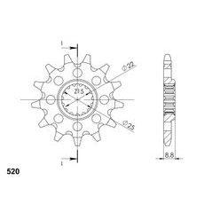 REŤAZOVÉ KOLIEČKO SUPERSPROX CST-1901:17 17T, 520