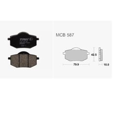 SADA BRZDOVÝCH PLATNIČIEK KOTÚČOVEJ BRZDY LUCAS TRW MCB587