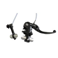 BRAKE MASTER CYLINDER ACCOSSATO KITA21 19X18 WITH BLACK LEVER + INTEGRATED STRAIGHT REMOTE ADJUSTER