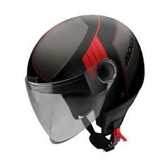 Otvorená helma JET AXXIS SQUARE Vypuklé lesklé červené S