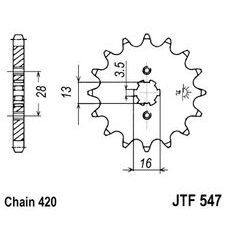 REŤAZOVÉ KOLIEČKO JT JTF 547-13 13T, 420