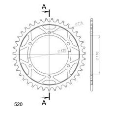REŤAZOVÁ ROZETA SUPERSPROX RFE-13:39-BLK ČIERNA