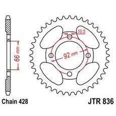 REŤAZOVÁ ROZETA JT JTR 836-39 39T, 428