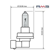 ŽIAROVKA RMS 246510075 12V 35W, H8 BIELA