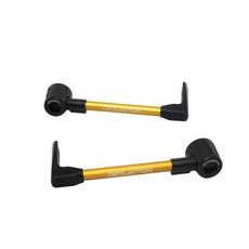 LEVER GUARD ACCOSSATO WITH GOLD HOSE AND JOINT RIGHT + LEFT, ALUMINIUM