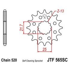 REŤAZOVÉ KOLIEČKO JT JTF 565-13SC 13T, 520 SAMOČISTIACE ĽAHKÉ