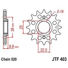 REŤAZOVÉ KOLIEČKO JT JTF 403-14 14T, 520