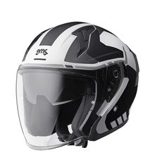 JET VECTUS OTVORENÁ PRILBA GMS MATNÁ ČIERNO-BIELA