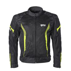 SAMU MESH TEXTILNÁ PÁNSKA LETNÁ BUNDA GMS ČIERNO-NEÓNOVÁ