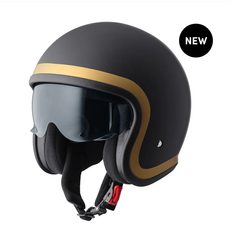 RIDE OTVORENÁ PRILBA GMS ČIERNO-ZLATÁ