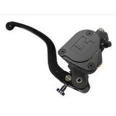RADIAL BRAKE MASTER CYLINDER ACCOSSATO PK028 16 X 18 WITH INTEGRATED FLUID RESERVOIR AND RED FIXED LEVER (NUT+LEVER)