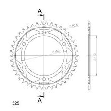 REŤAZOVÁ ROZETA SUPERSPROX RFE-300:42-BLK ČIERNA 42T, 525