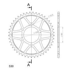 REŤAZOVÁ ROZETA SUPERSPROX RFE-488:45-BLK ČIERNA 45T, 530