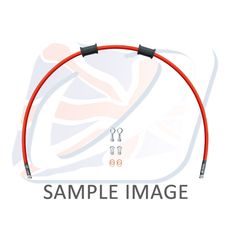 HADICA ZADNEJ BRZDY VENHILL POWERHOSEPLUS KAW-4006R-RD (1 HADICA V SADE) ČERVENÉ HADICE, CHRÓMOVÉ KONCOVKY
