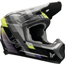 CAMBER DETSKÁ MOTOCROSSOVÁ PRILBA THOR SIVO-FIALOVO-ŽLTÁ