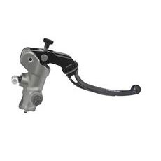 RADIAL BRAKE MASTER CYLINDER ACCOSSATO CL065 14X20 WITH BLACK ANODYZED BODY AND FOLDING RED LEVER (NUT+LEVER)