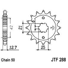 REŤAZOVÉ KOLIEČKO JT JTF 288-17 17T, 530