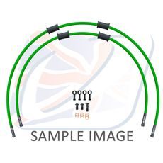 HADICA ZADNEJ BRZDY VENHILL POWERHOSEPLUS KAW-3004RB-GR (2 HADICE V SADE) ZELENÉ HADICE, ČIERNE KONCOVKY