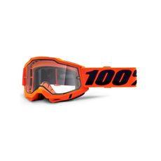 OKULIARE 100% THE ACCURI 2 OTG NEON ORANGE , ČÍRE PLEXI
