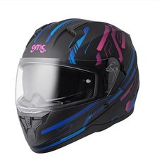 HEXAGO INTEGRÁLNA PRILBA GMS GRAPHIC MATNÁ MODRO-FIALOVÁ