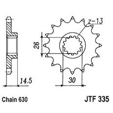 REŤAZOVÉ KOLIEČKO JT JTF 335-15 15T, 630