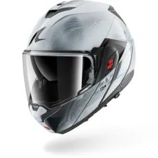 OXO SPEED-TECH PREKLÁPACIA PRILBA SHARK STRIEBORNÁ