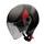 Otvorená helma JET AXXIS SQUARE Vypuklé lesklé červené XS