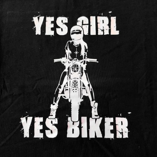 YES GIRL YES BIKER TRIČKO DÁMSKE ČIERNE