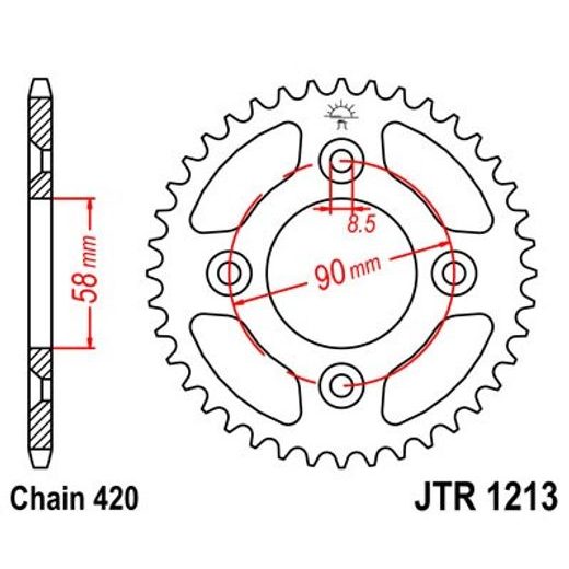 REŤAZOVÁ ROZETA JT JTR 1213-37 37T, 420