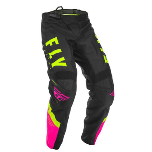 DETSKÉ MOTOCROSSOVÉ NOHAVICE FLY RACING F16 RUŽOVO-ČIERNE