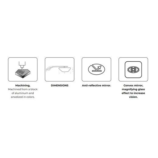 ZPÄTNÉ ZRKADLO PUIG AILERON 22252N ČIERNA PRAVÝ