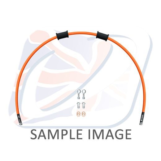 HADICA ZADNEJ BRZDY VENHILL POWERHOSEPLUS SUZ-10008R-OR (1 HADICA V SADE) ORANŽOVÉ HADICE, CHRÓMOVÉ KONCOVKY
