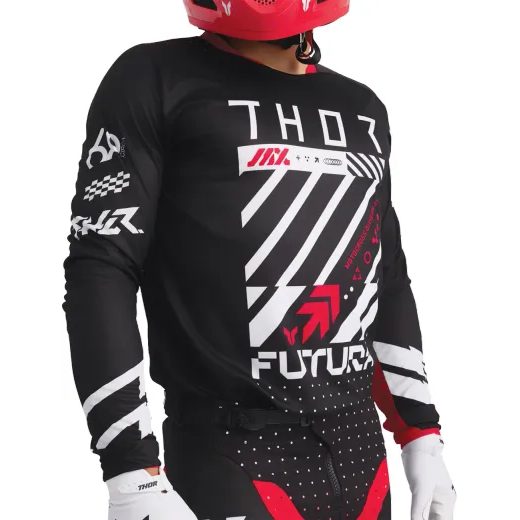 LAUNCHMODE RACEWEAR PÁNSKY MOTOCROSSOVÝ DRES THOR ČIERNO-ČERVENÝ
