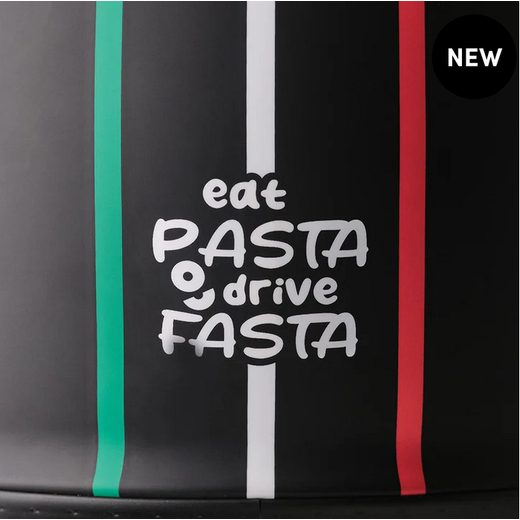 RIDE IN ITALY OTVORENÁ PRILBA GMS ČIERNA S PÁSIKMI