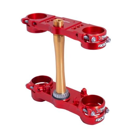 TRIPLE CLAMPS X-TRIG ROCS TECH 40401007 ČERVENÉ 24MM